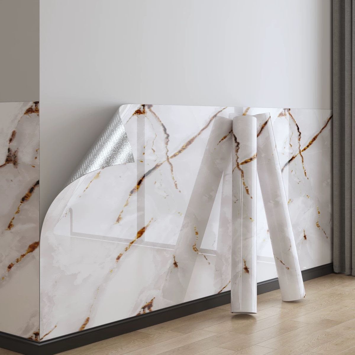 White marble effect decorative wall covering panels by Katove